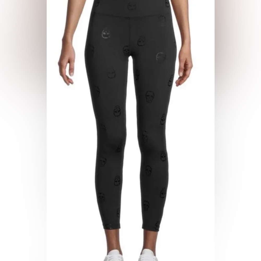 Nanette Lepore black skull leggings XS